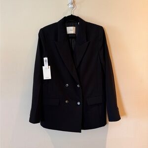 Wilfred by Aritzia Black Double-Breasted Women's Blazer